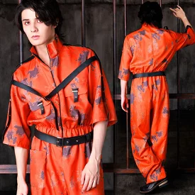 ネオゾンビ マッドプリズナー　[ゾンビ コスプレ 囚人 衣装 監獄 ホラー なりきり 大人用 男性用 メンズ かっこいい クール ハロウィン イベント]